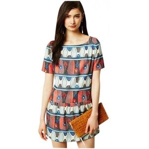 Paul and joes sister drop waist geometric print dress